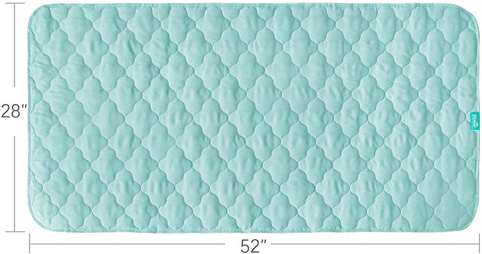 Waterproof Crib Mattress Protector Pad | Bed Pad Mat - 52" x 28", Anti Slip & Durable, Aqua - Biloban Online Store
