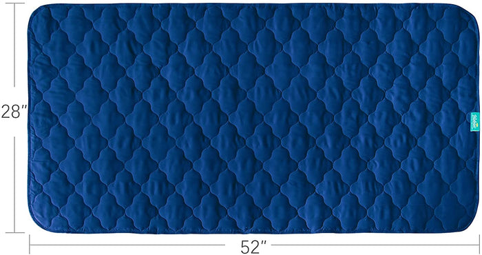 Waterproof Crib Mattress Protector Pad | Bed Pad Mat - 52" x 28", Anti Slip & Durable, Navy - Biloban Online Store