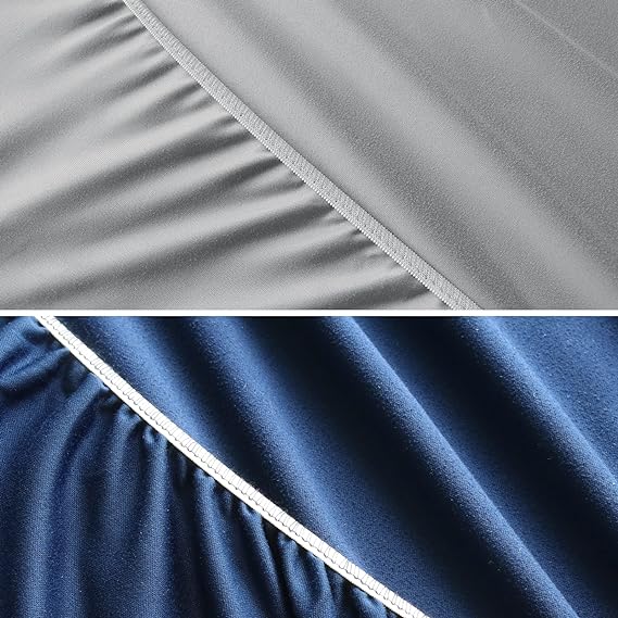 Waterproof Crib Sheet - 2 Pack, Ultra Soft Microfiber, Grey & Navy (for Standard Crib/ Toddler Bed) - Biloban Online Store