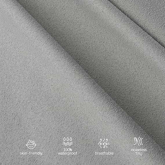 Waterproof Crib Sheet - 2 Pack, Ultra Soft Microfiber, Grey & Pink (for Standard Crib/ Toddler Bed)