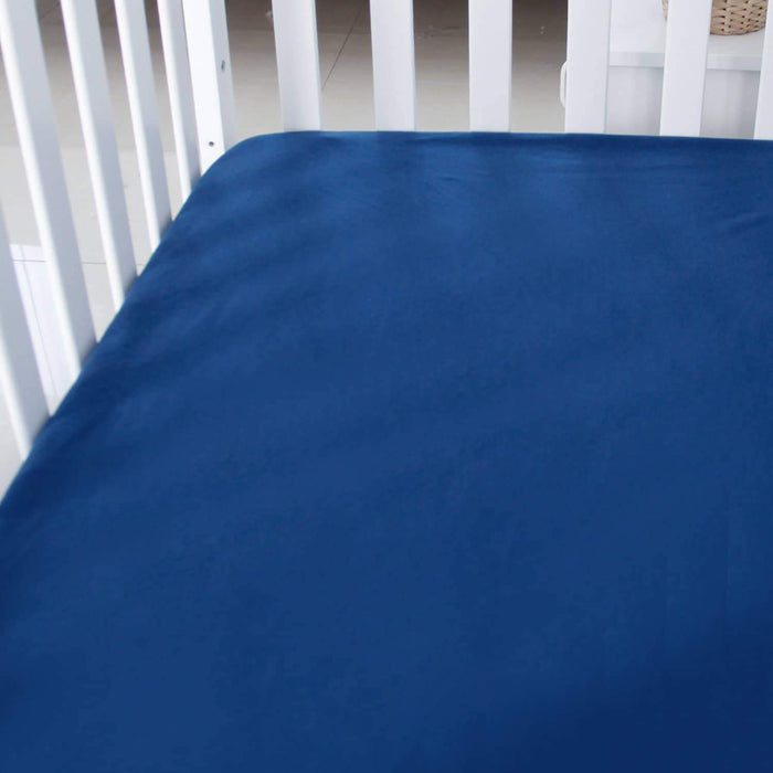 Crib Sheet - 2 Pack, Cotton, Navy ( for Standard Crib 52" x 28" ) - Biloban Online Store