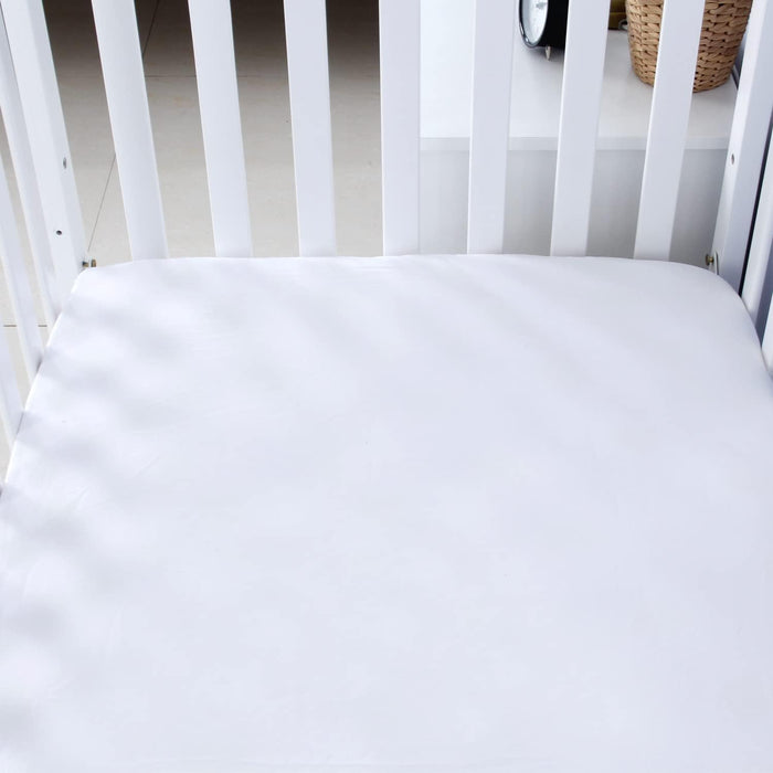 Waterproof Crib Sheet - 2 Pack, Ultra Soft Microfiber, White (for Standard Crib/ Toddler Bed) - Biloban Online Store