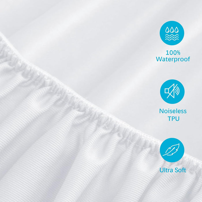 Waterproof Mattress Protector Twin & Full Size, 2 Pack, Noiseless & Soft Mattress Cover with Deep Pocket Up to 14" Depth, Super Breathable & Easy Wash - Biloban Online Store