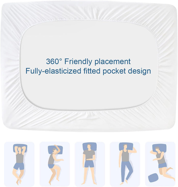 Waterproof Mattress Protector Quilted Twin & Full Size, Breathable & Noiseless Mattress Pad Cover, Fitted with Deep Pocket - Biloban Online Store