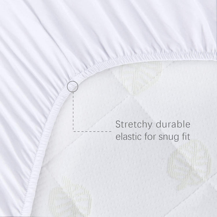 Waterproof Natural Bamboo Mattress Protector Compatible with Nestig Mini Crib - 2 Pack - Biloban Online Store