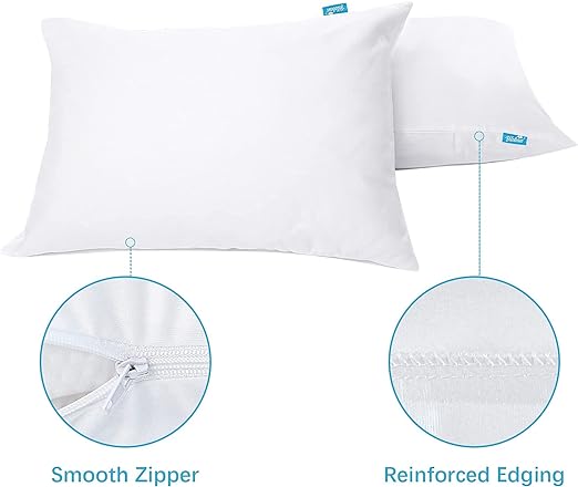 Waterproof Pillowcases with Zipper, Noiseless and Machine Washable Pillow Covers Pillow Protectors - Biloban Online Store
