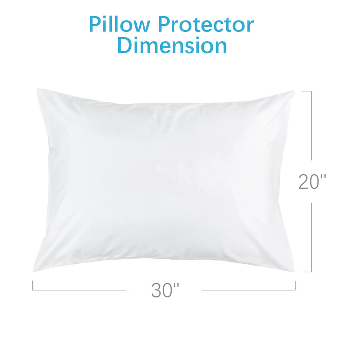 Waterproof Pillow Protectors with Zipper, Noiseless and Machine Washable - Biloban Online Store