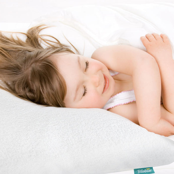 Toddler Pillowcase- 2 Pack, Waterproof, Bamboo Terry Surface, White - Biloban Online Store