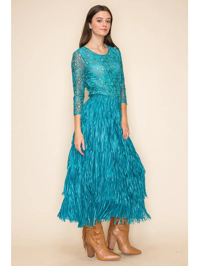 WAY Poly Fringe Skirt  (7 colors)