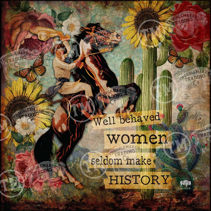 Well Behaved Women - Circle Artwork: Small - 14"