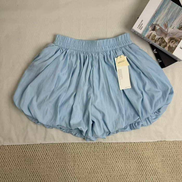 White A-Line Puffy Tulip Skort