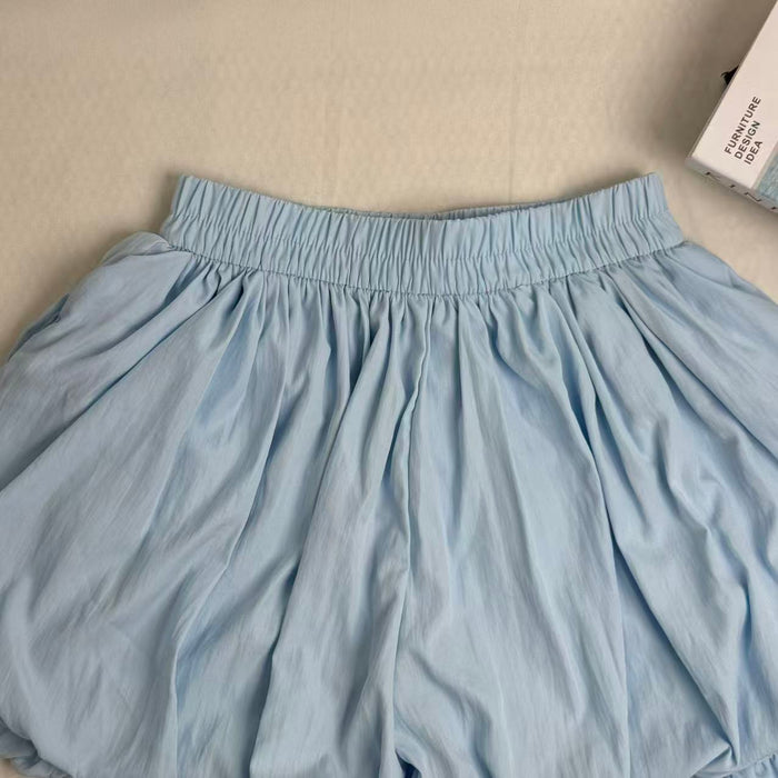 White A-Line Puffy Tulip Skort