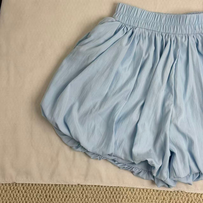 White A-Line Puffy Tulip Skort