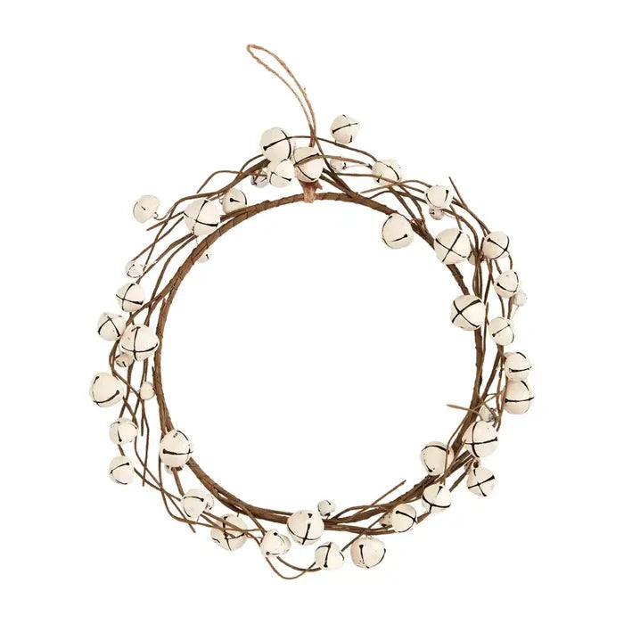 WHITE JINGLE BELL WREATH