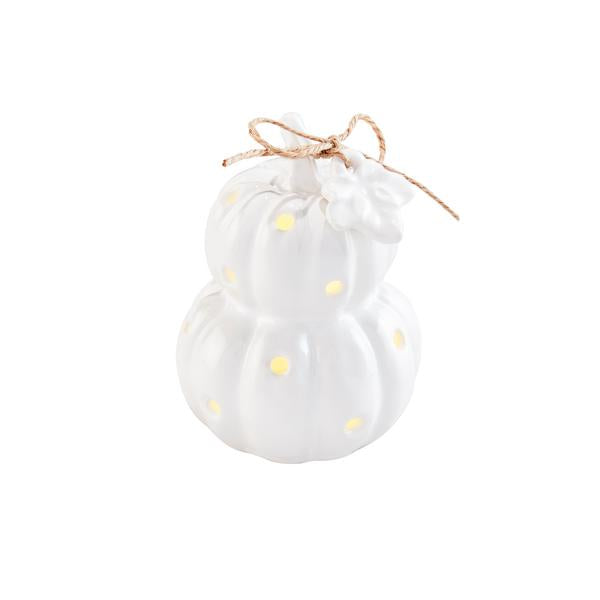 White Pumpkin Light-Up Sitter