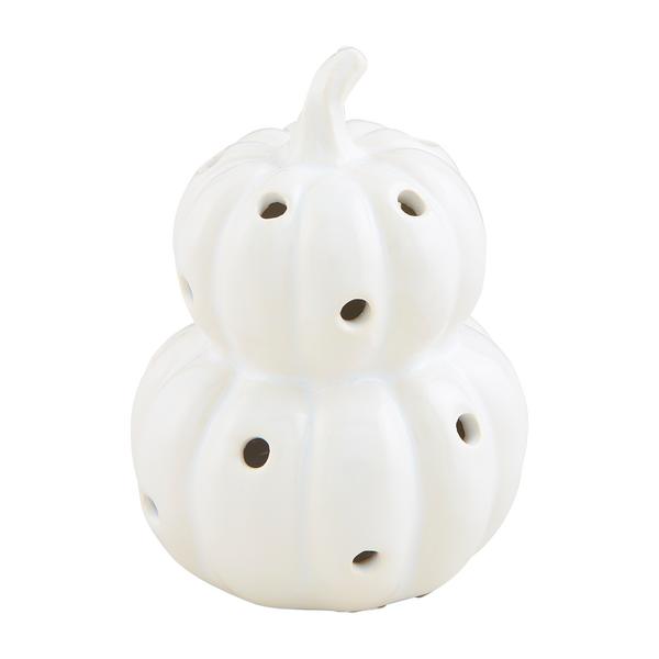 White Pumpkin Light-Up Sitter