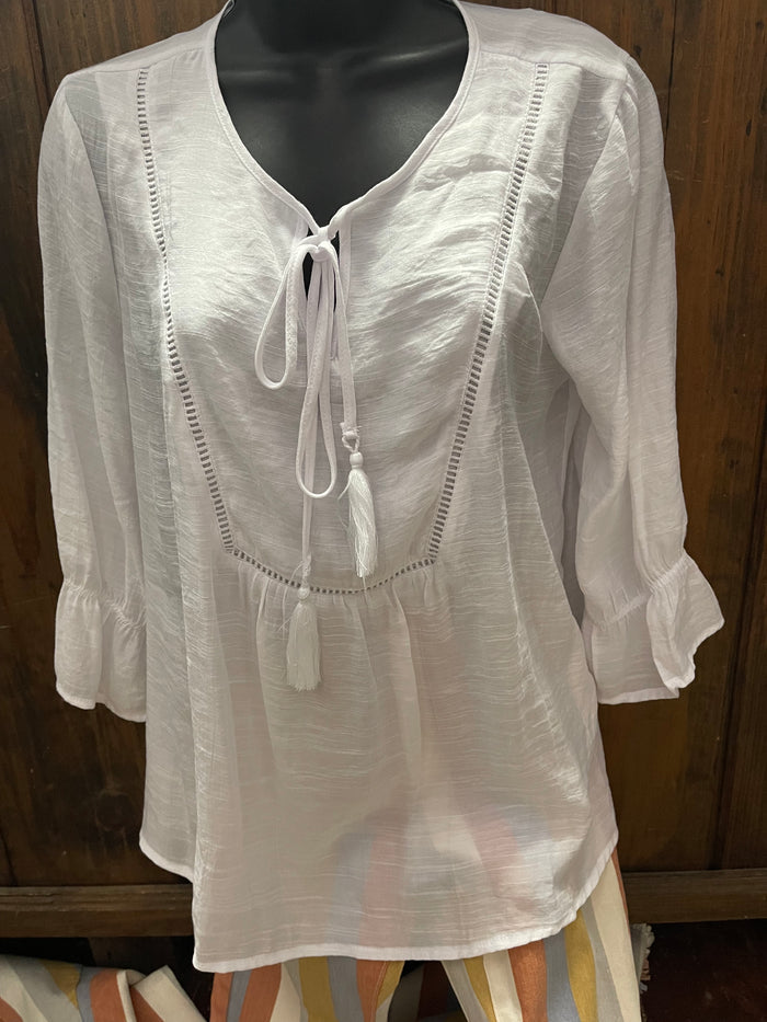White Tie Blouse