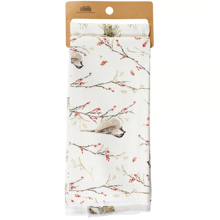 Winter Birds Kitchen Towel Set
