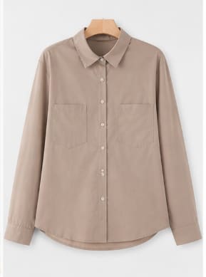 Women Classic Button Down Shirt – Elegant Tailored Casual Blouse