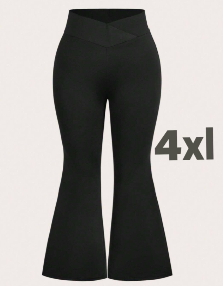 Women’s Black Flare Pants – 4XL Size, SHEIN Fast Delivery in 5 Days