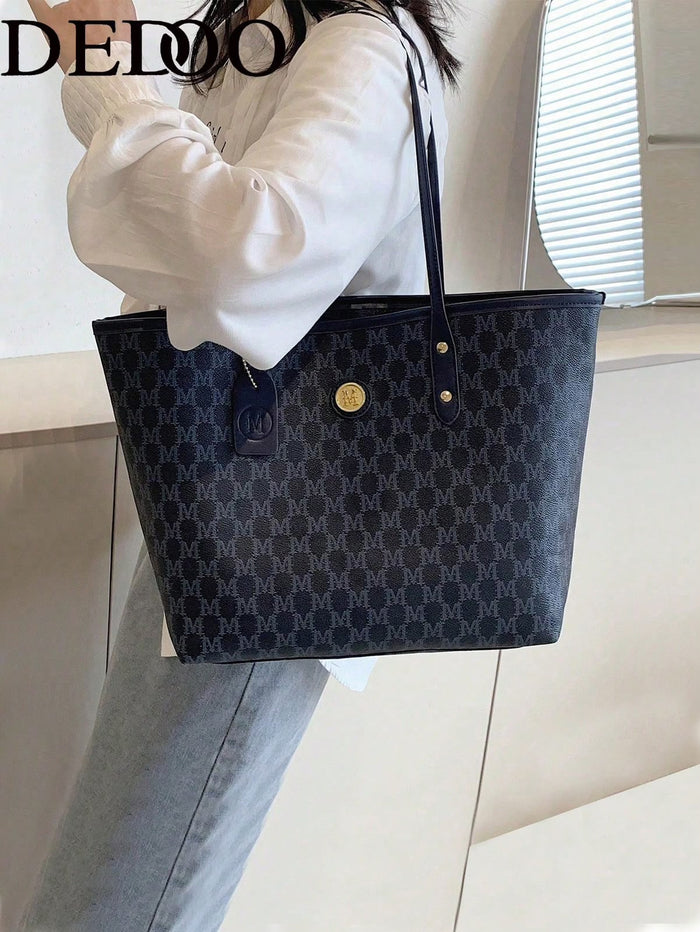 Women’s Black Monogram Tote Bag – SHEIN Fast Delivery in 5 Days