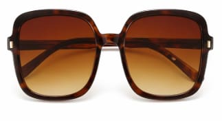 Women’s Oversized Square Sunglasses – Dark Tortoise Frame – Brown Gradient Lens