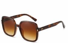 Women’s Oversized Square Sunglasses – Dark Tortoise Frame – Brown Gradient Lens