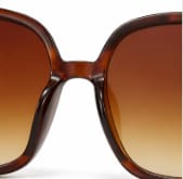 Women’s Oversized Square Sunglasses – Dark Tortoise Frame – Brown Gradient Lens