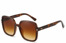 Women’s Oversized Square Sunglasses – Dark Tortoise Frame – Brown Gradient Lens