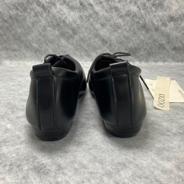 Women's pointed-toe retro chunky heel shoes