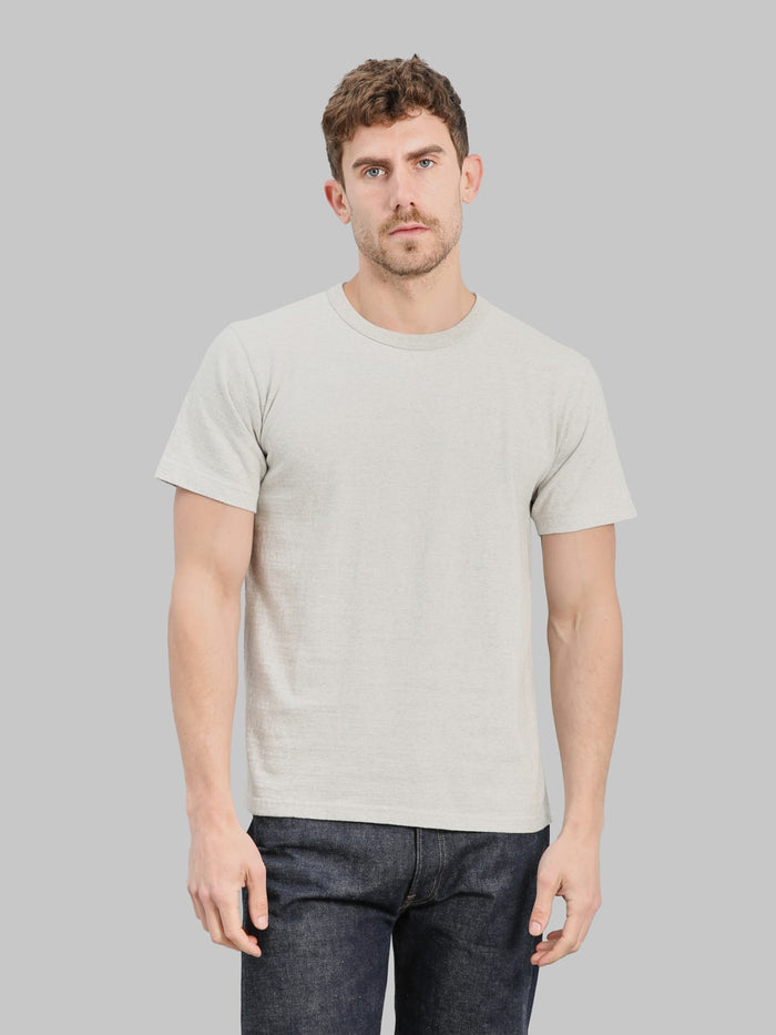 Wonder Looper ELS Recycled Cotton Slub Crewneck T-Shirt Heather Grey
