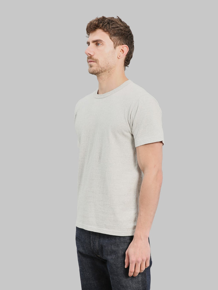Wonder Looper ELS Recycled Cotton Slub Crewneck T-Shirt Heather Grey