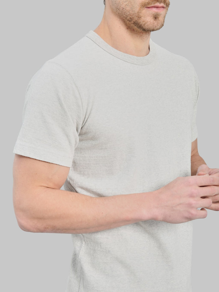 Wonder Looper ELS Recycled Cotton Slub Crewneck T-Shirt Heather Grey