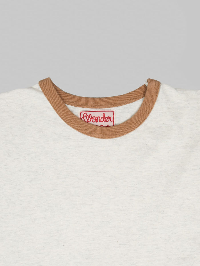 Wonder Looper Recycled Cotton Foxfibre® Ringer T-Shirt Sand