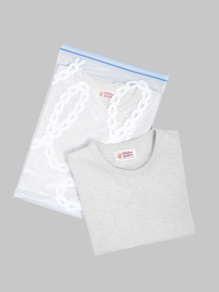 Wonder Looper Suvin Gold Tsuriami TShirt Heather Grey packaging