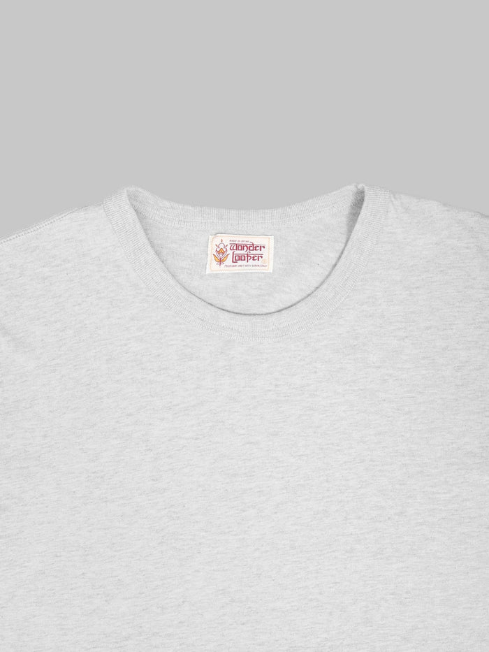 Wonder Looper Suvin Gold Tsuriami TShirt Heather Grey collar