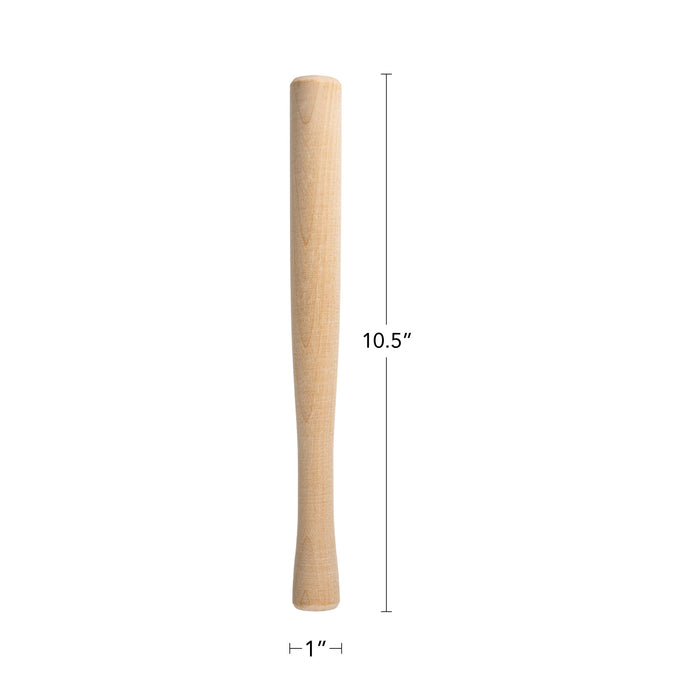 Wooden plunger measures 10.5"L x 1"W.
