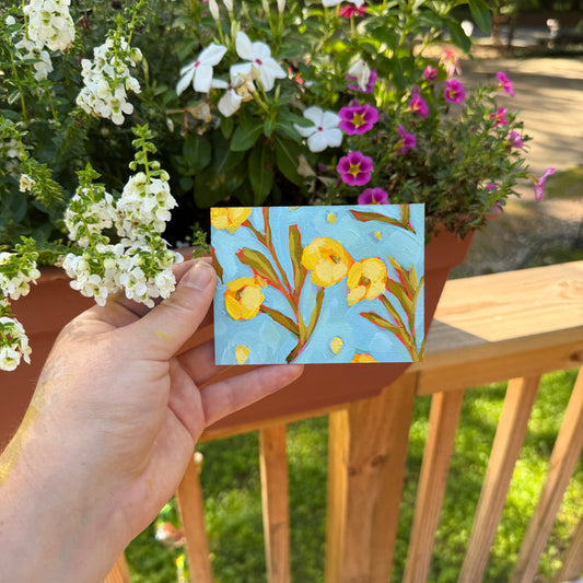 Yellow Abstract Garden Original Artboard No. 1