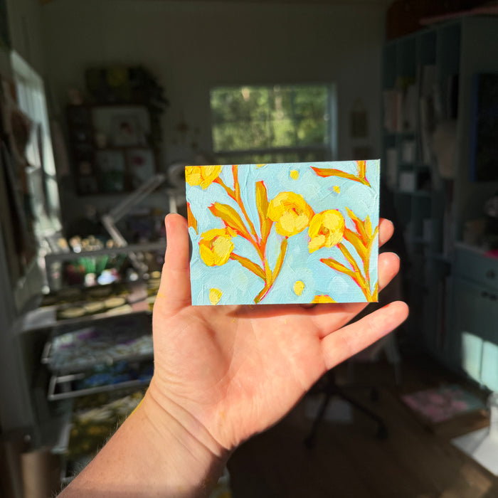 Yellow Abstract Garden Original Artboard No. 1