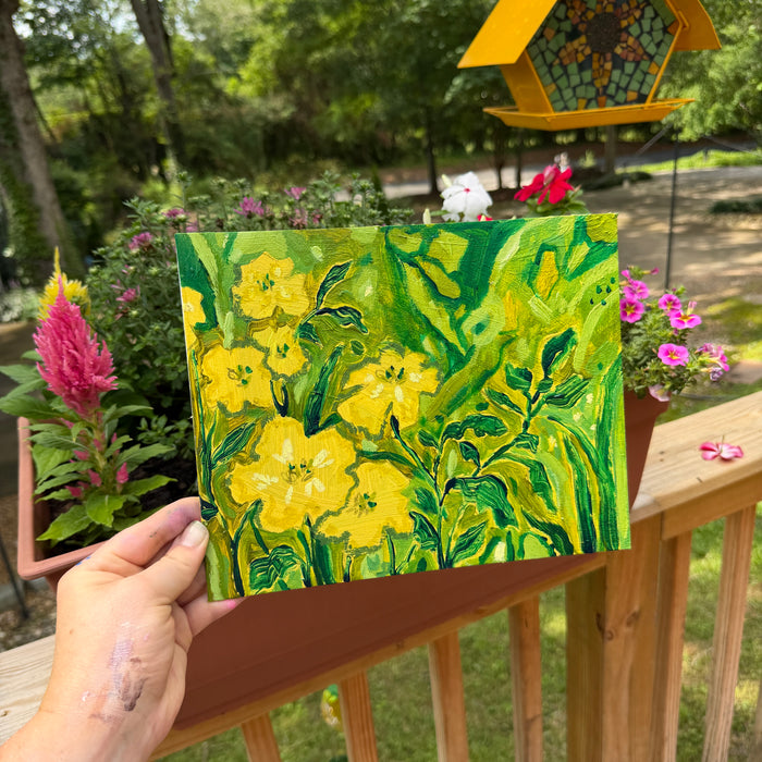 Yellow Abstract Garden Original Artboard