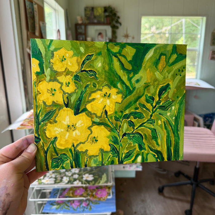Yellow Abstract Garden Original Artboard
