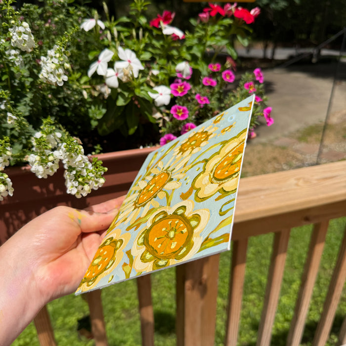 Yellow Folklore Florals Original Artboard No. 1