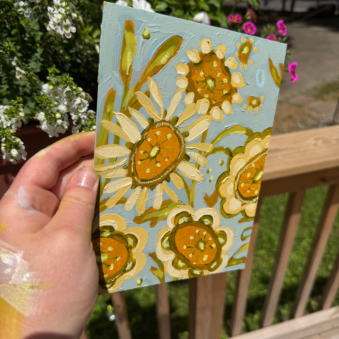 Yellow Folklore Florals Original Artboard No. 1