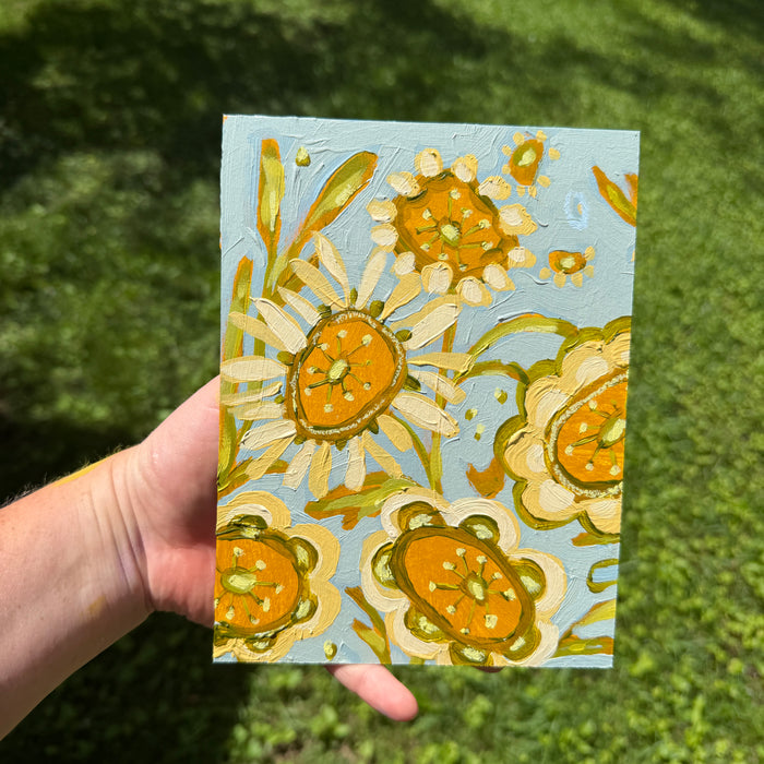 Yellow Folklore Florals Original Artboard No. 1