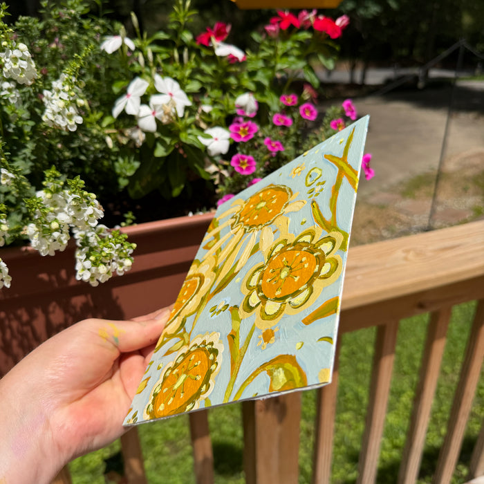 Yellow Folklore Florals Original Artboard No. 2