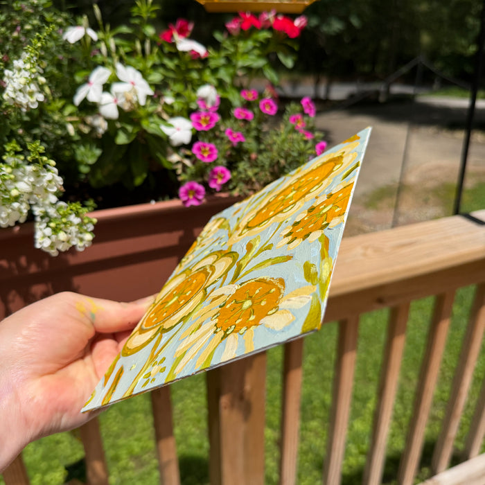 Yellow Folklore Florals Original Artboard No. 3