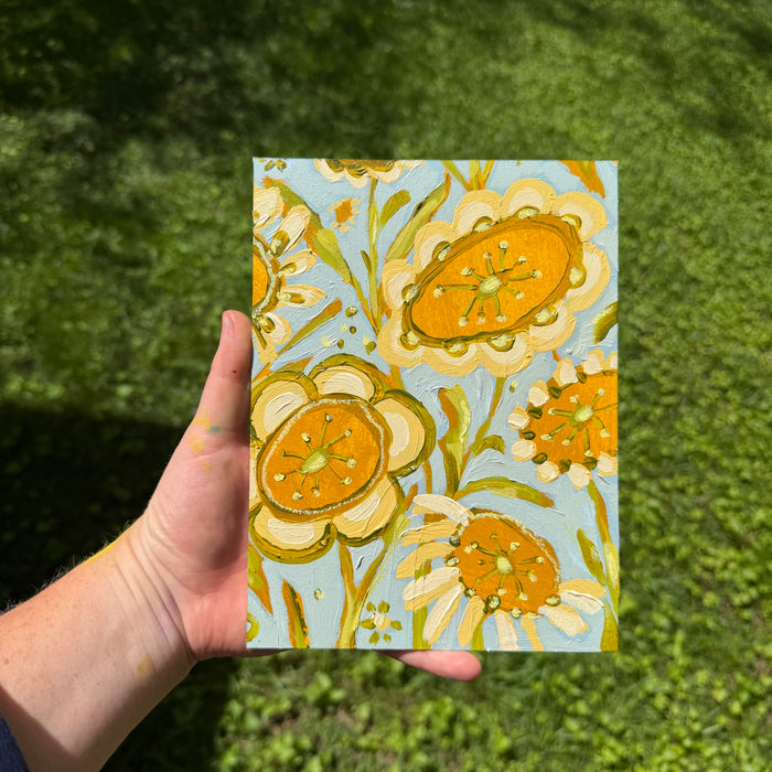 Yellow Folklore Florals Original Artboard No. 3