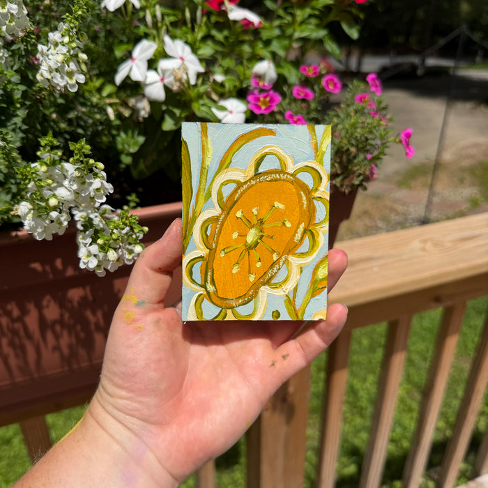 Yellow Folklore Florals Original Artboard No. 4