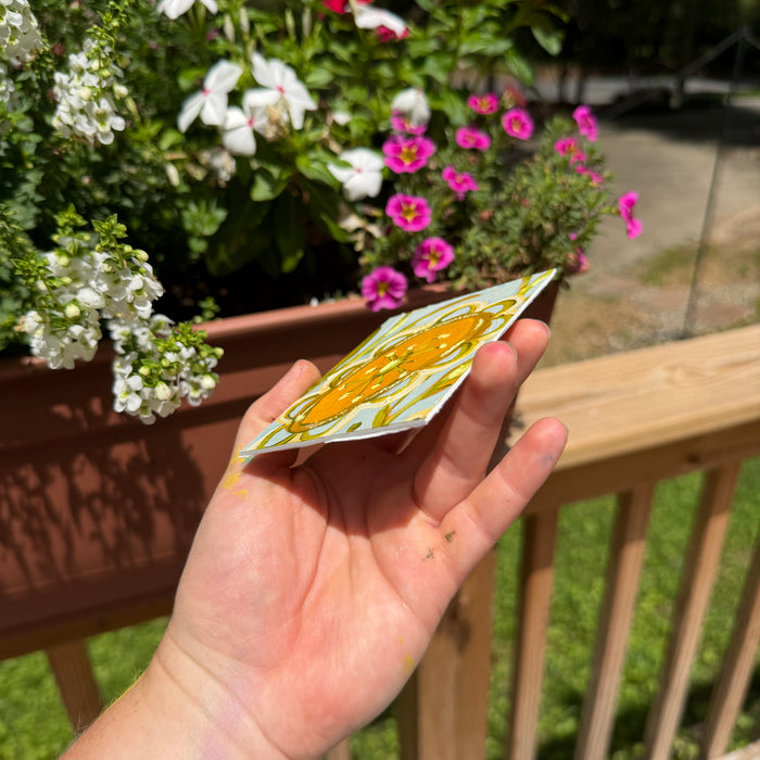 Yellow Folklore Florals Original Artboard No. 4