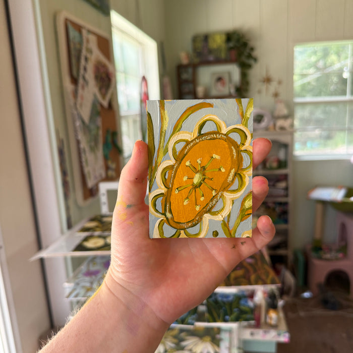 Yellow Folklore Florals Original Artboard No. 4